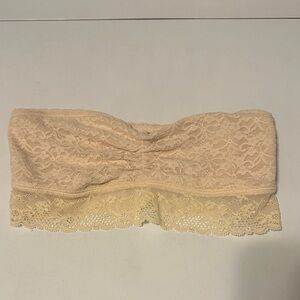 Aerie Lace Bandeau Top in Cream